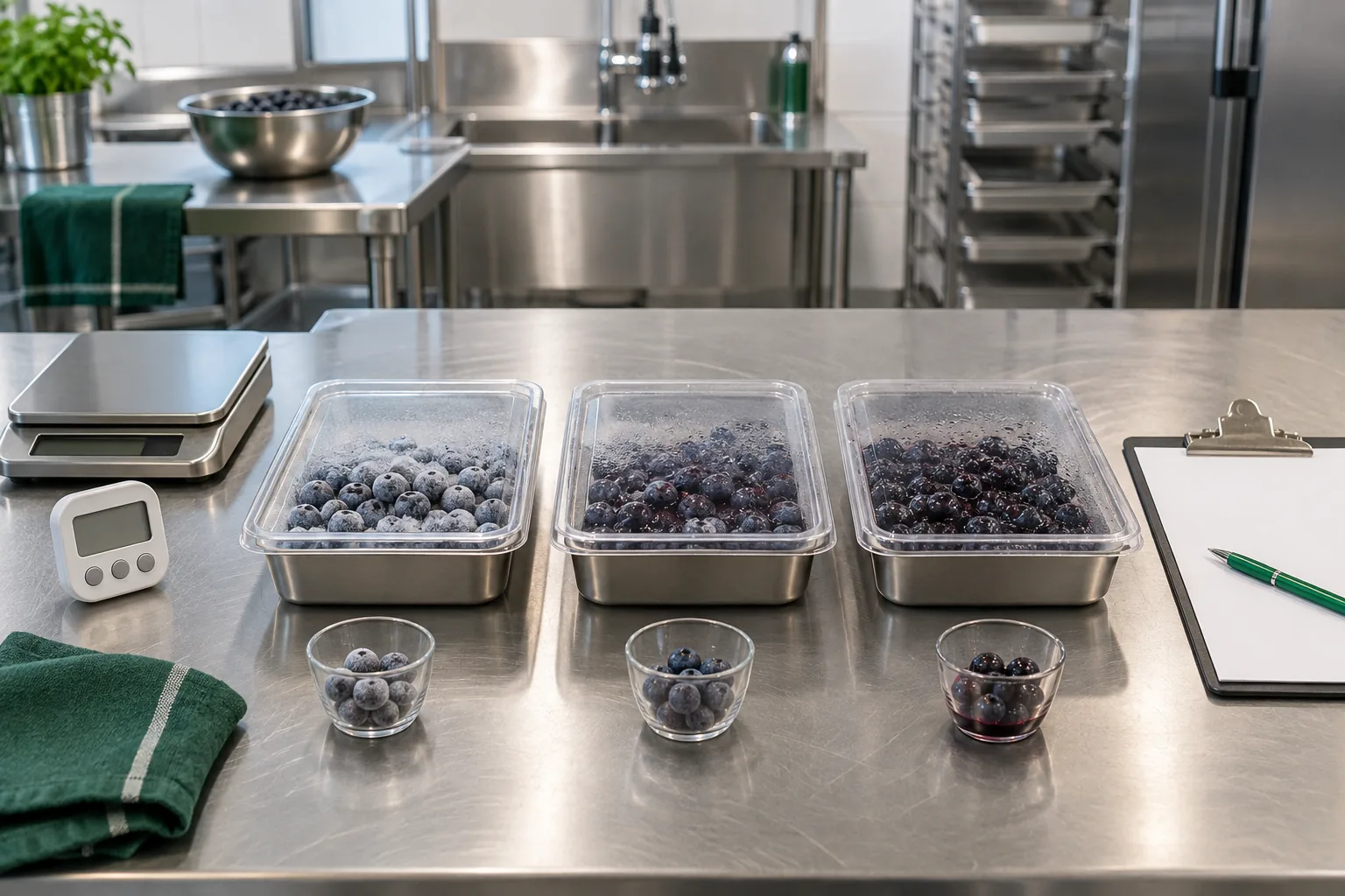 Build a Commercial Thaw Trial Into the Blueberry Specification - visual guide for the method described in this section.