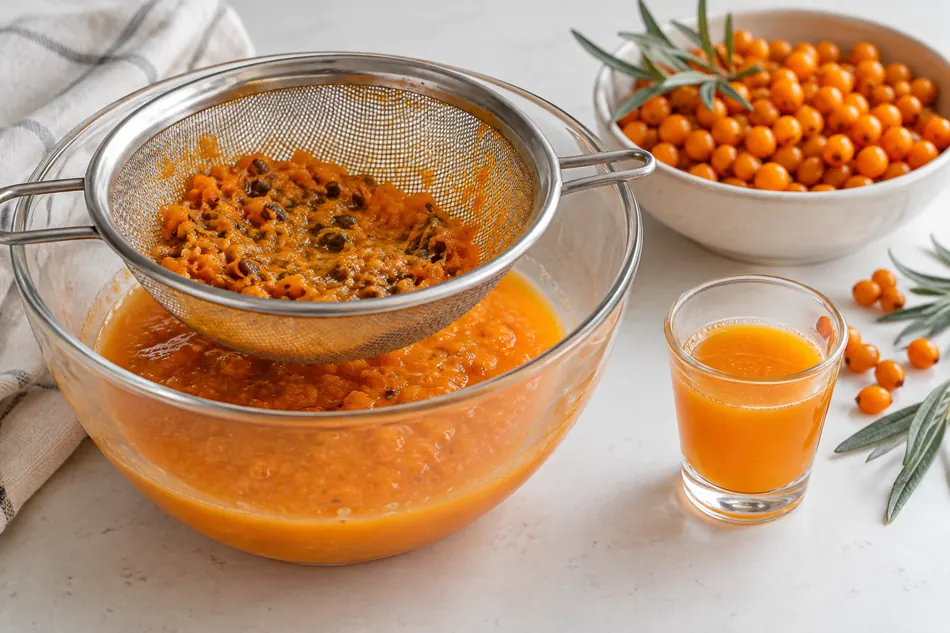 Sea buckthorn puree juice